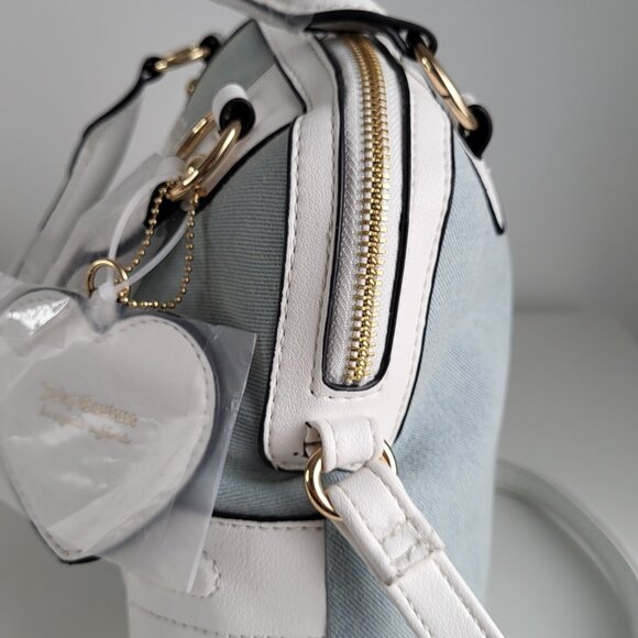 Juicy Couture Denim & White Satchel • Brand New • Crossbody/Top Handle - Picture 9 of 11
